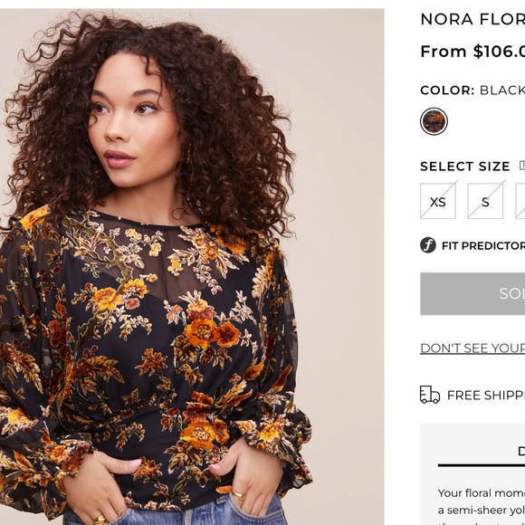 ASTR The Label Nora Floral Top - Picture 1 of 5